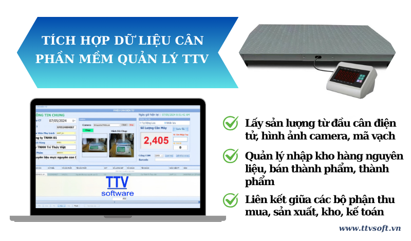 Lấy dữ liệu cân từ cân điện tử vào phần mềm quản lý