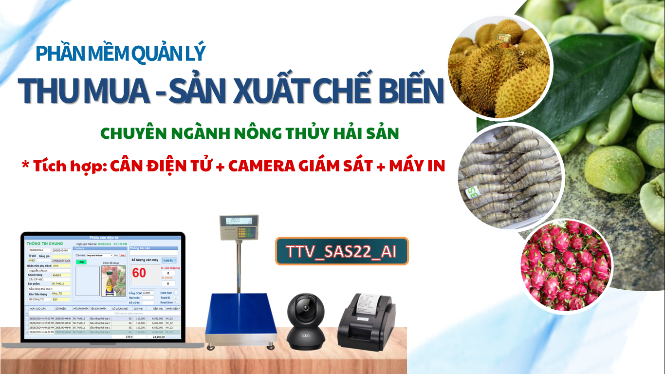 Phần Mềm Quản Lý Kinh Doanh Và Sản Xuất Chế Biến Ngành Nông Sản, Thủy Hải Sản